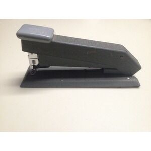 Vintage Bostitch Front Loading Government Battleship Grey Stapler Mid Century